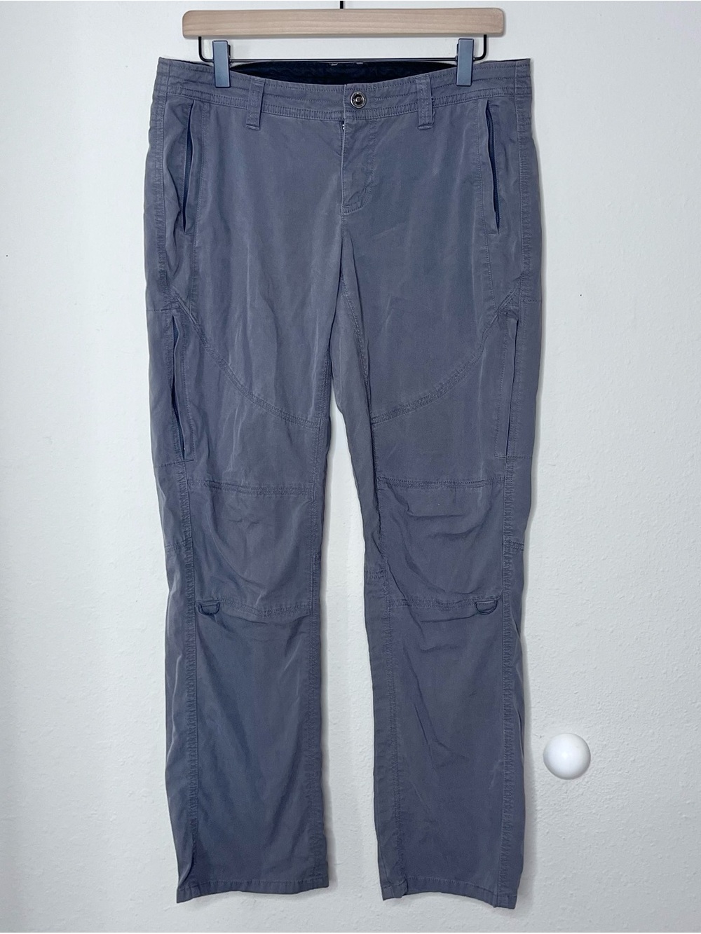 KUHL Women Gray Straight Leg Cargo Size 8 Short Hiking Outdoor Pants Pocket